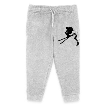 Ski freerider - Kinder Organic Jogginghose Mini Mover von Stanley/Stella - Grau meliert - Vorne
