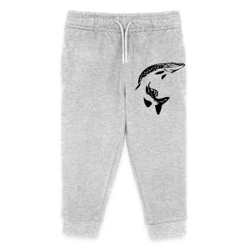 Hecht - Kinder Organic Jogginghose Mini Mover von Stanley/Stella - Grau meliert - Vorne