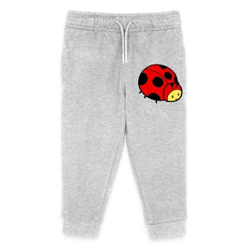 Young ladybug - Kids Organic Sweatpants by Stanley/Stella - heather grey - Front