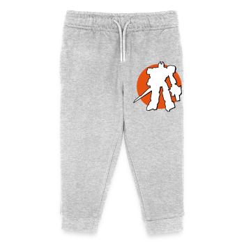 Manga bot devant le soleil japonais - Pantalon de jogging enfant bio Stanley/Stella - gris chiné - Devant