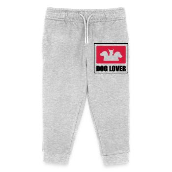 Dog Lover - Pantalon de jogging enfant bio Stanley/Stella - gris chiné - Devant