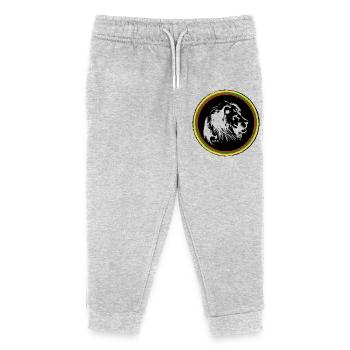 Rasta Color Wheel Ring - Kids Organic Sweatpants by Stanley/Stella - heather grey - Front