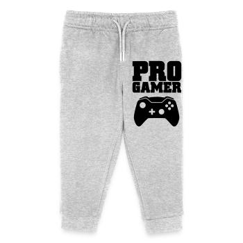 pro gamer - Kinder Organic Jogginghose Mini Mover von Stanley/Stella - Grau meliert - Vorne
