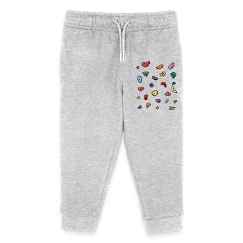 Boulder Bouldern Klettern Bergsteigen Bergsport - Kinder Organic Jogginghose Mini Mover von Stanley/Stella - Grau meliert - Vorne