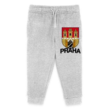 Praha Prag Tschechien - Kinder Organic Jogginghose Mini Mover von Stanley/Stella - Grau meliert - Vorne