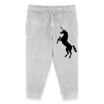 unicorn - Kids Organic Sweatpants by Stanley/Stella - heather grey - Front