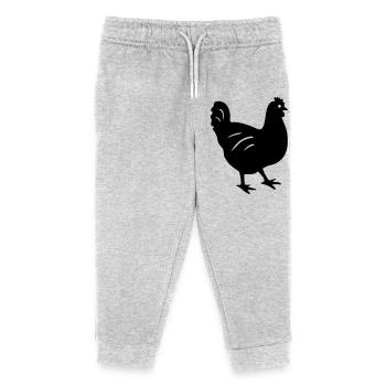 chicken - Kids Organic Sweatpants by Stanley/Stella - heather grey - Front