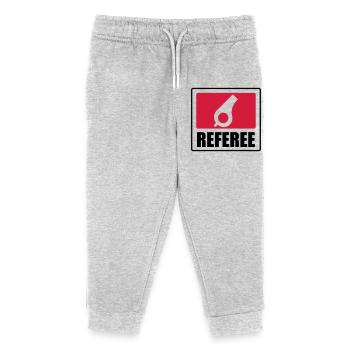 Referee - Schiedsrichter Arbitre - Sport - Match - Pantalon de jogging enfant bio Stanley/Stella - gris chiné - Devant