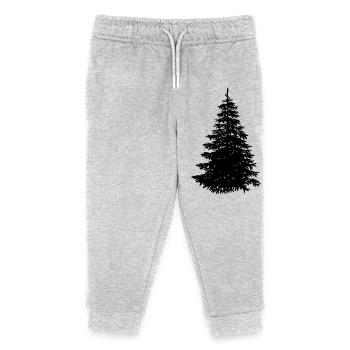 Christmas tree - Kids Organic Sweatpants by Stanley/Stella - heather grey - Front