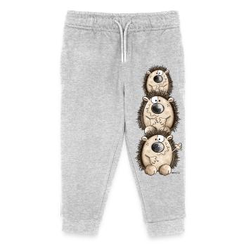 Igel Turm - Kinder Organic Jogginghose Mini Mover von Stanley/Stella - Grau meliert - Vorne