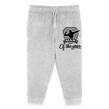 Man of the year 2 clr - Kids Organic Sweatpants by Stanley/Stella - heather grey - Front