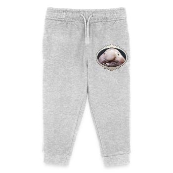 Ugly blob fish, ugly, Mr Blob - Kids Organic Sweatpants by Stanley/Stella - heather grey - Front