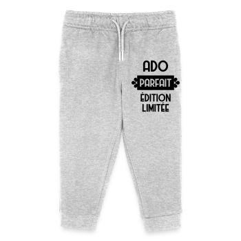adolescent / enfant / ado / adolescente - Pantalon de jogging enfant bio Stanley/Stella - gris chiné - Devant