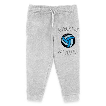 i can't volley - Kids Organic Sweatpants by Stanley/Stella - heather grey - Front