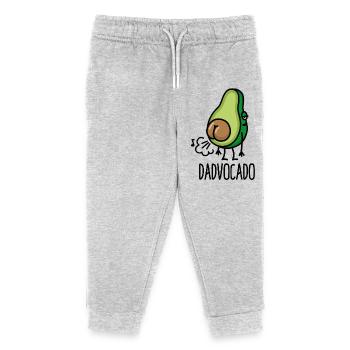 Dadvocado funny farting avocado dad fart daddy - Kids Organic Sweatpants by Stanley/Stella - heather grey - Front