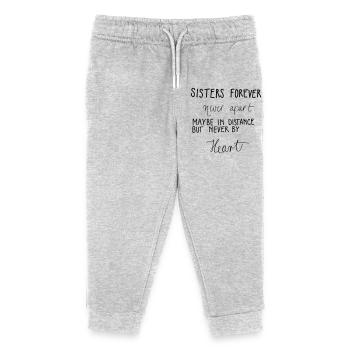 SISTERS FOREVER - Kids Organic Sweatpants by Stanley/Stella - heather grey - Front