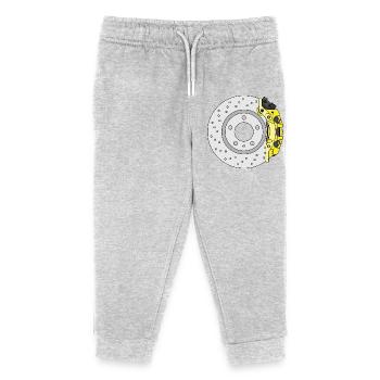 Yellow Rear Brake disc - Kids Organic Sweatpants by Stanley/Stella - heather grey - Front