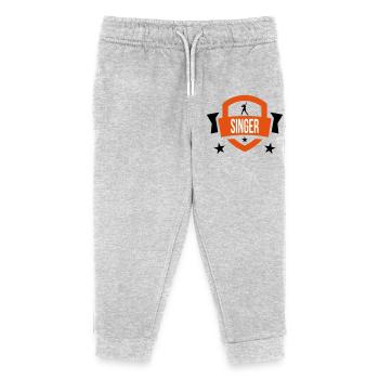Singer - Sing 🎤 - Kids Organic Sweatpants by Stanley/Stella - heather grey - Front