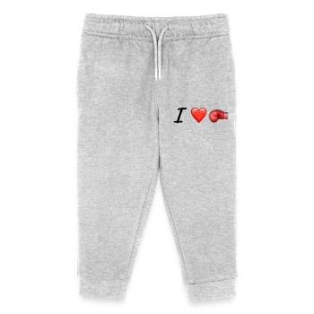 Coeur et Gant: Punch d'Amour - Pantalon de jogging enfant bio Stanley/Stella - gris chiné - Devant