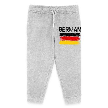 German Flag Brushstroke - Kids Organic Sweatpants by Stanley/Stella - heather grey - Front