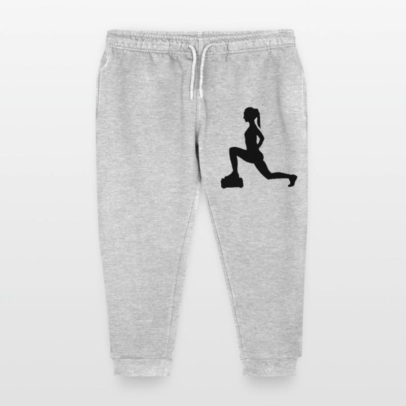 Mädchen oder Dame, die Schritte oder Aerobic macht Kinder Organic Jogginghose Mini Mover von Stanley/Stella
