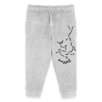 Dance Tanz tanzen - Kinder Organic Jogginghose Mini Mover von Stanley/Stella - Grau meliert - Vorne
