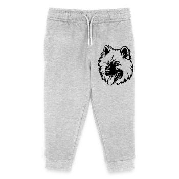 Eurasier head - Kids Organic Sweatpants by Stanley/Stella - heather grey - Front