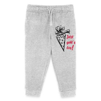 Kinder Schulanfänger 1 Klasse Schulbeginn - Kinder Organic Jogginghose Mini Mover von Stanley/Stella - Grau meliert - Vorne