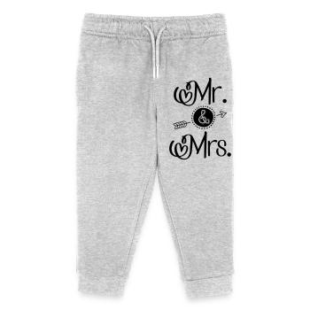 Mr. and Mrs. - Kinder Organic Jogginghose Mini Mover von Stanley/Stella - Grau meliert - Vorne