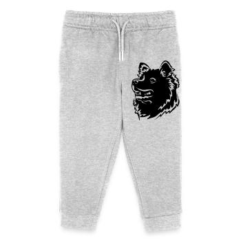 Samoyed Head - Kids Organic Sweatpants by Stanley/Stella - heather grey - Front