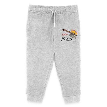 Heißer Feger - Kinder Organic Jogginghose Mini Mover von Stanley/Stella - Grau meliert - Vorne