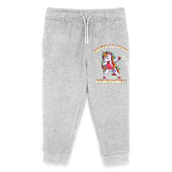 Grundschule Abschluss Abgänger Schüler Einhorn - Kinder Organic Jogginghose Mini Mover von Stanley/Stella - Grau meliert - Vorne