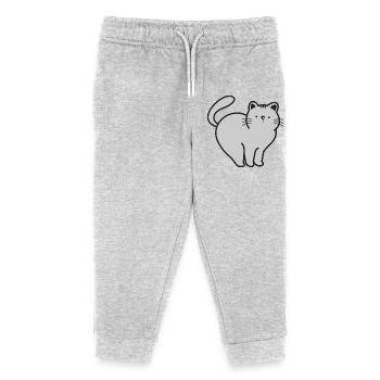 Cat Cats - Kids Organic Sweatpants by Stanley/Stella - heather grey - Front