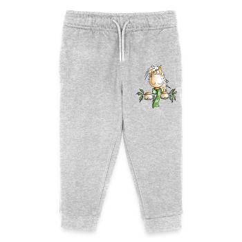 Winter Pferd I Pferdemotiv Fun - Kinder Organic Jogginghose Mini Mover von Stanley/Stella - Grau meliert - Vorne