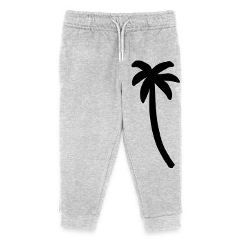 Palm tree - Kids Organic Sweatpants by Stanley/Stella - heather grey - Front