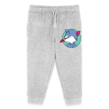 Cheeky little wolf - Kids Organic Sweatpants by Stanley/Stella - heather grey - Front
