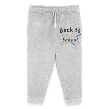 Zurück zur Schule - Kinder Organic Jogginghose Mini Mover von Stanley/Stella - Grau meliert - Vorne