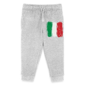 Drapeau italien coup de pinceau - Pantalon de jogging enfant bio Stanley/Stella - gris chiné - Devant