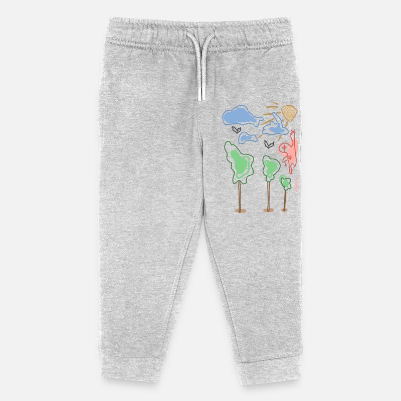 Süßes Gemälde, Kindermalerei - Kinder Organic Jogginghose Mini Mover von Stanley/Stella - Grau meliert