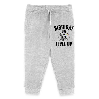 Color Dots Cluster Logo Tee - Kids Organic Sweatpants by Stanley/Stella - heather grey - Front