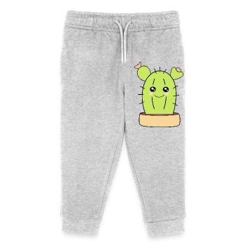 Kawaii Cactus Kawaii Chibi Kawaii Manga - Kids Organic Sweatpants by Stanley/Stella - heather grey - Front