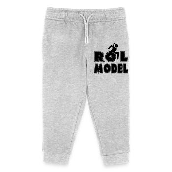 Every wheelchair user is a role model. Wife* - Kids Organic Sweatpants by Stanley/Stella - heather grey - Front