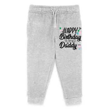 Pastellfarbene Geburtstagstorte - Kinder Organic Jogginghose Mini Mover von Stanley/Stella - Grau meliert - Vorne