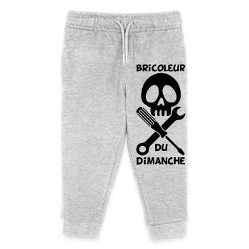 Bricoleur du dimanche (noir) - Pantalon de jogging enfant bio Stanley/Stella - gris chiné - Devant