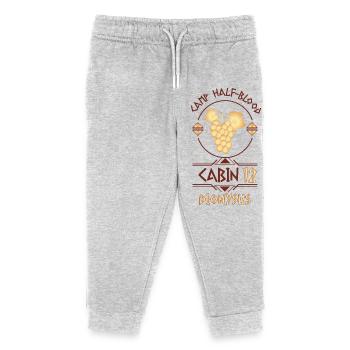 Cabin #12 in Camp Half Blood, Child of Dionysus - Kids Organic Sweatpants by Stanley/Stella - heather grey - Front