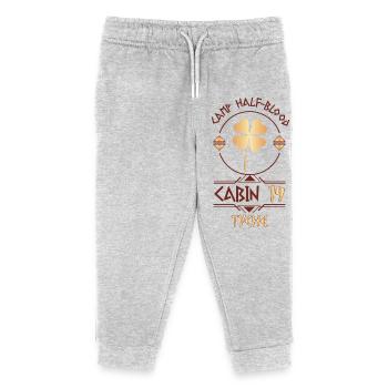 Cabin #19 in Camp Half Blood, Child of Tyche - Kids Organic Sweatpants by Stanley/Stella - heather grey - Front