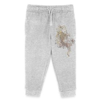 Goldener Koi - Kinder Organic Jogginghose Mini Mover von Stanley/Stella - Grau meliert - Vorne