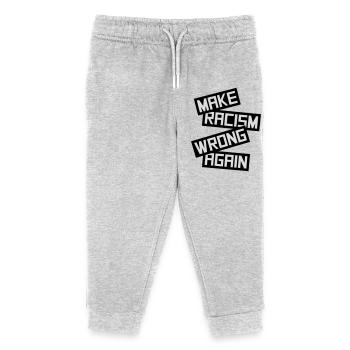 Rendre le racisme répréhensible - Pantalon de jogging enfant bio Stanley/Stella - gris chiné - Devant