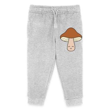 Mushroom Mushrooms - Kids Organic Sweatpants by Stanley/Stella - heather grey - Front