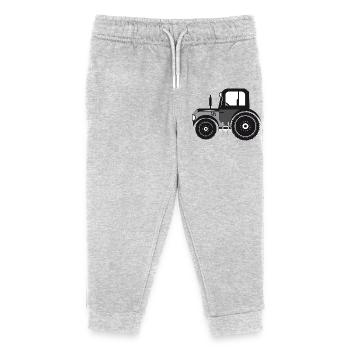 schwarz weißer Traktor für Trecker Fans - Kinder Organic Jogginghose Mini Mover von Stanley/Stella - Grau meliert - Vorne